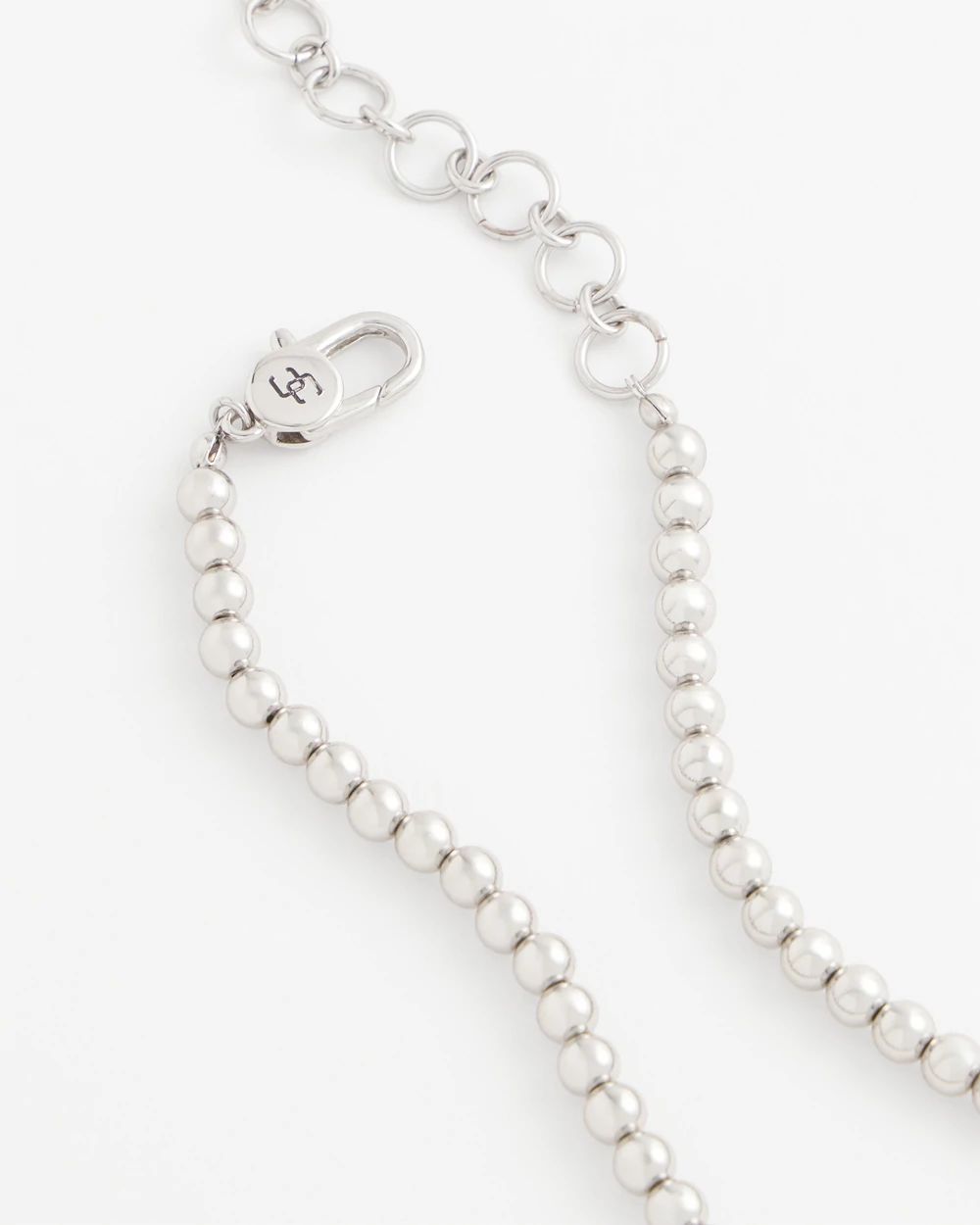 Silvertone Beaded Necklace