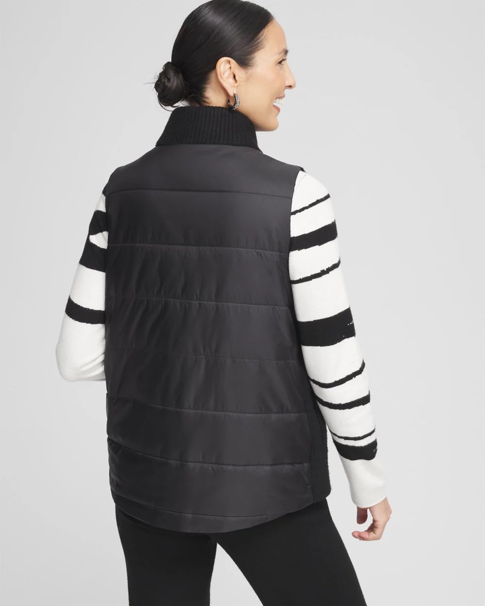 Zenergy® Luxe Ribbed-Knit Puffer Vest click to view larger image.
