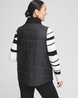 Zenergy® Luxe Ribbed-Knit Puffer Vest click to view larger image.