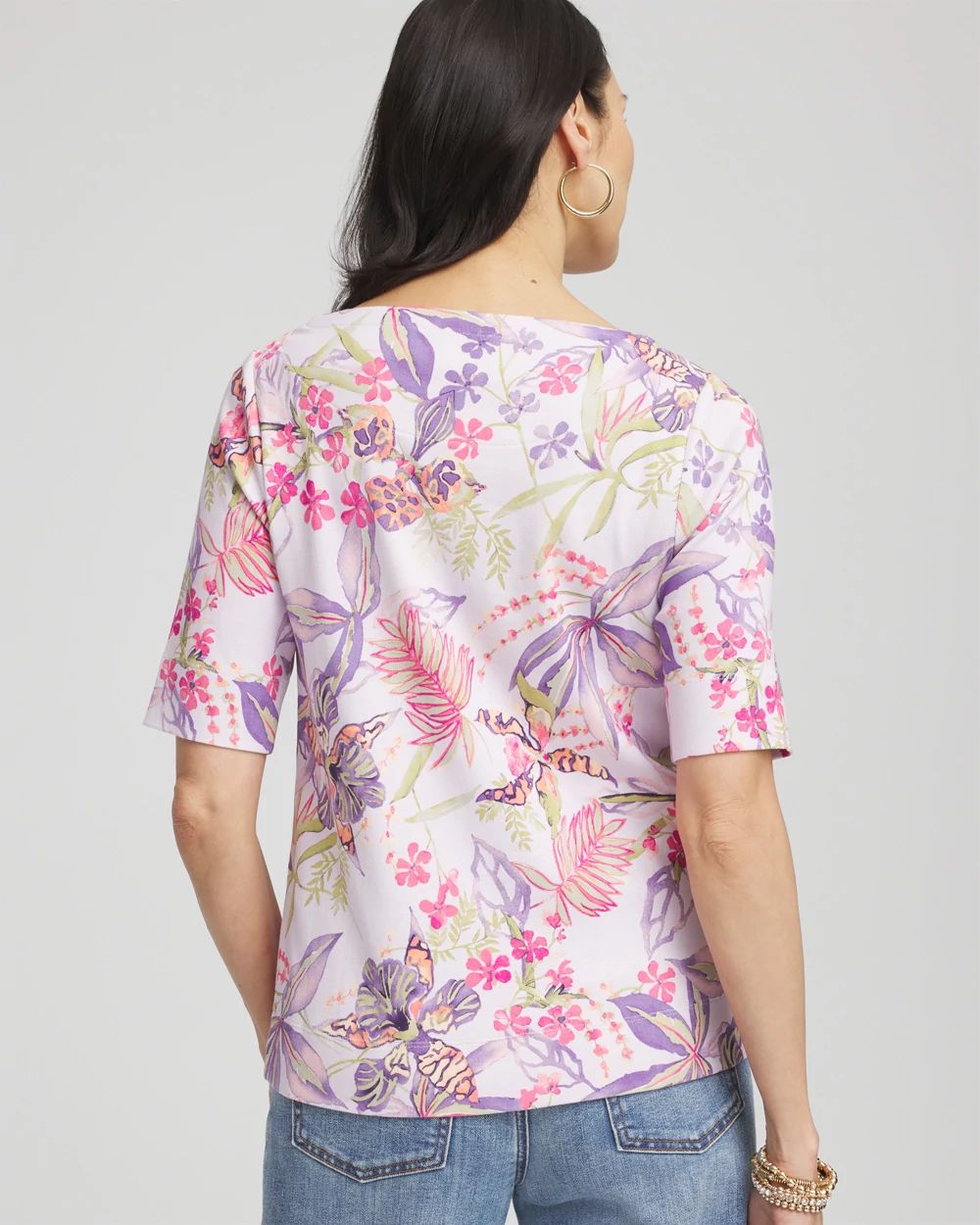Tropical Floral Pima Tee