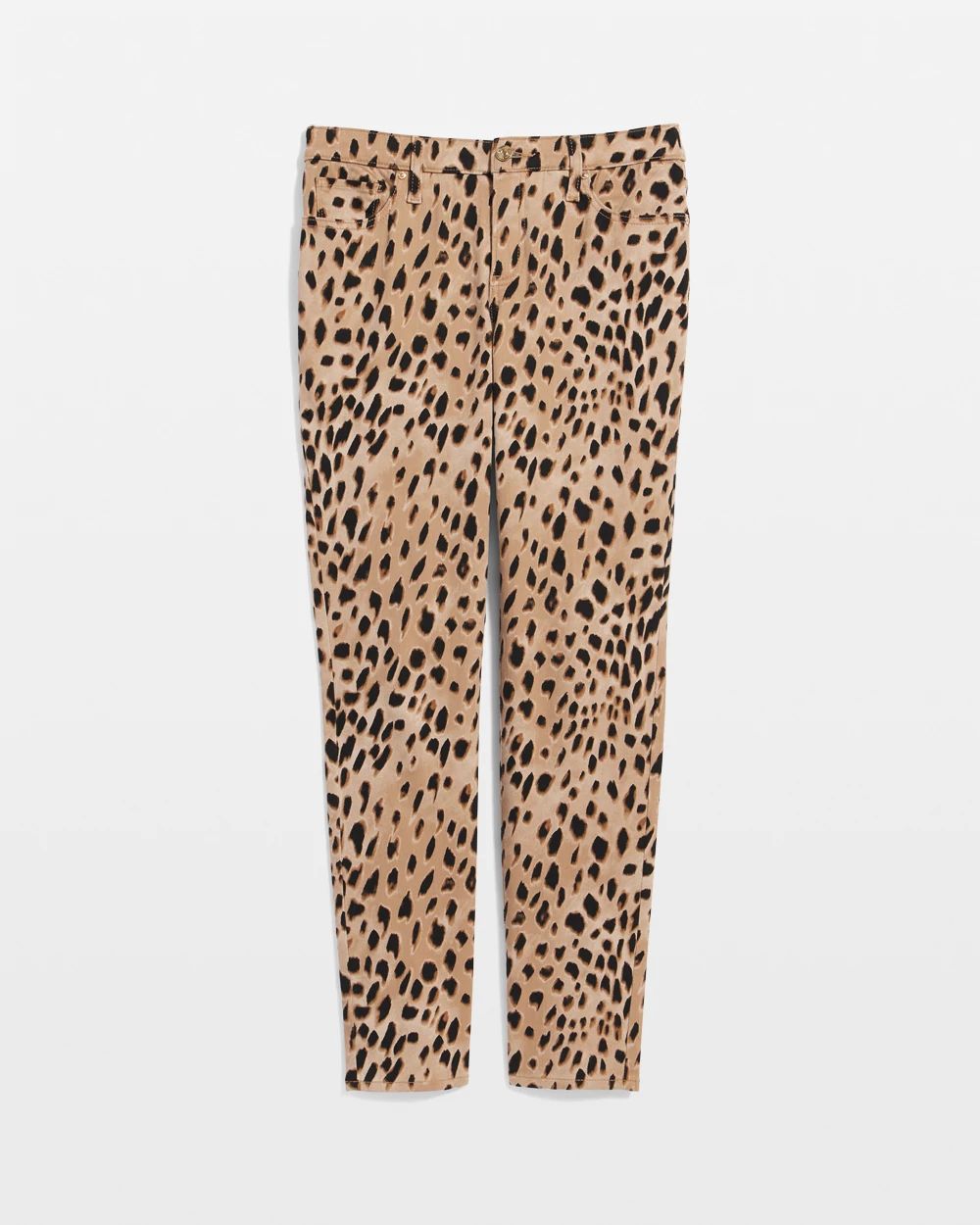 Leopard Girlfriend Slim Ankle Jeans click to view larger image.