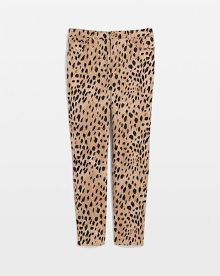 Leopard Girlfriend Slim Ankle Jeans click to view larger image.