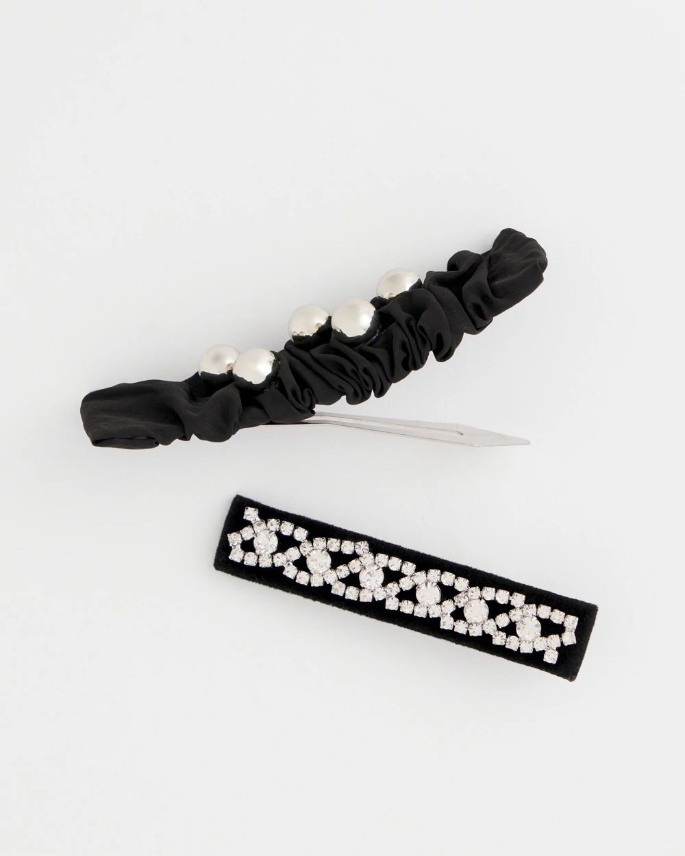 Set of Two Jeweled Barrettes