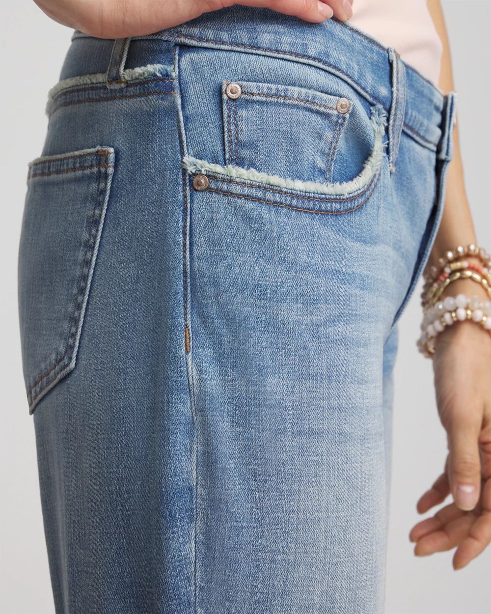 Girlfriend Frayed Cropped Jeans