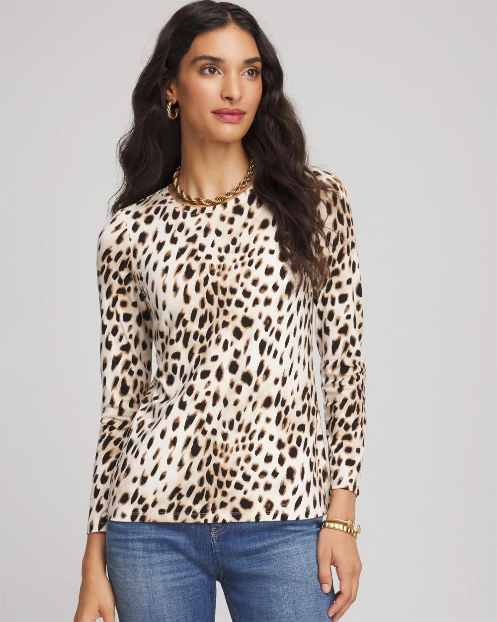 Animal Print Touch of Cool™ Layering Tee