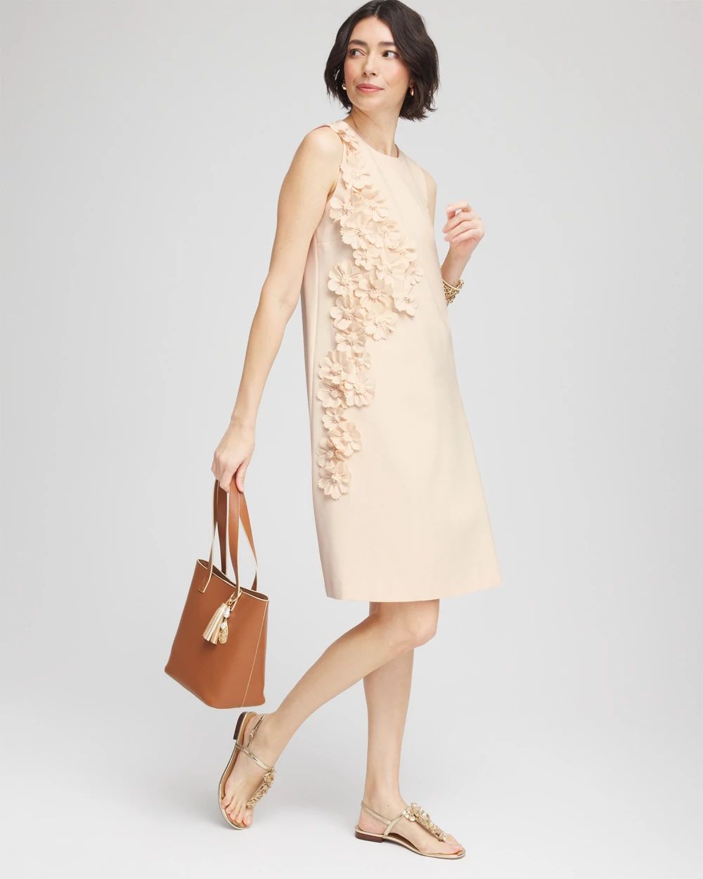 Appliqué Ponte Knit Dress click to view larger image.