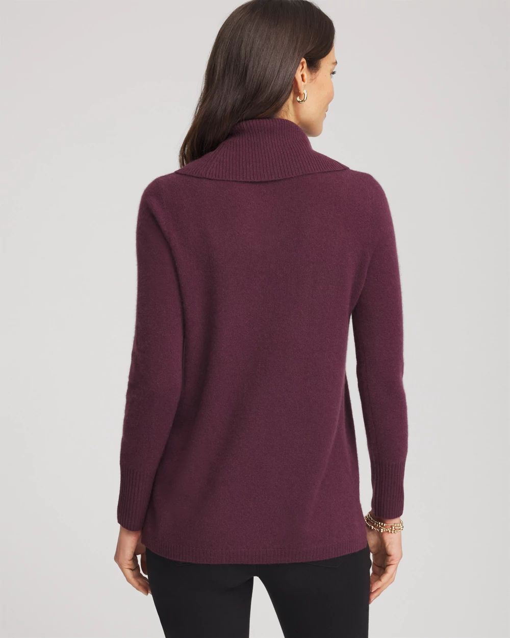 Cowlneck Cashmere Pullover Tunic