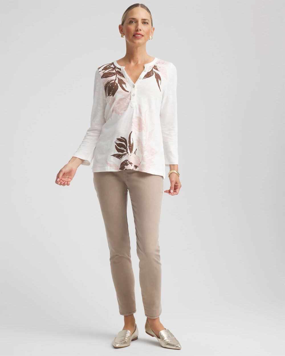 Slub Splitneck Henley Tee