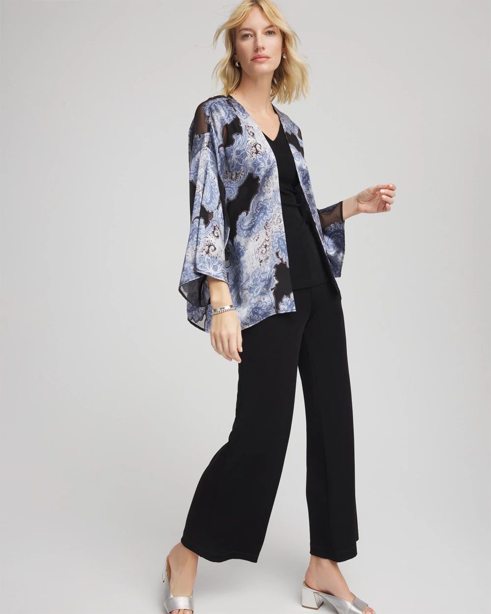 Travelers™ Collection Paisley Burnout Jacket click to view larger image.