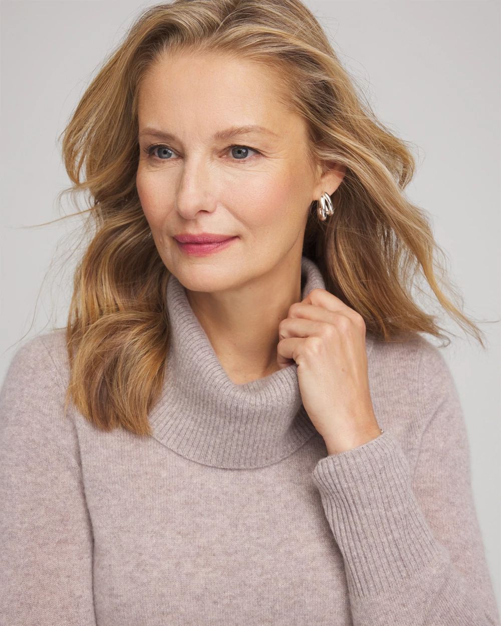 Cowlneck Cashmere Pullover Tunic