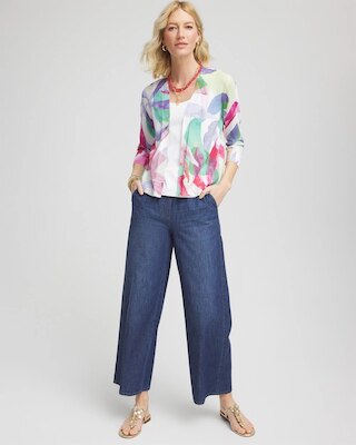 Summer Romance Watercolor Cardigan click to view larger image.