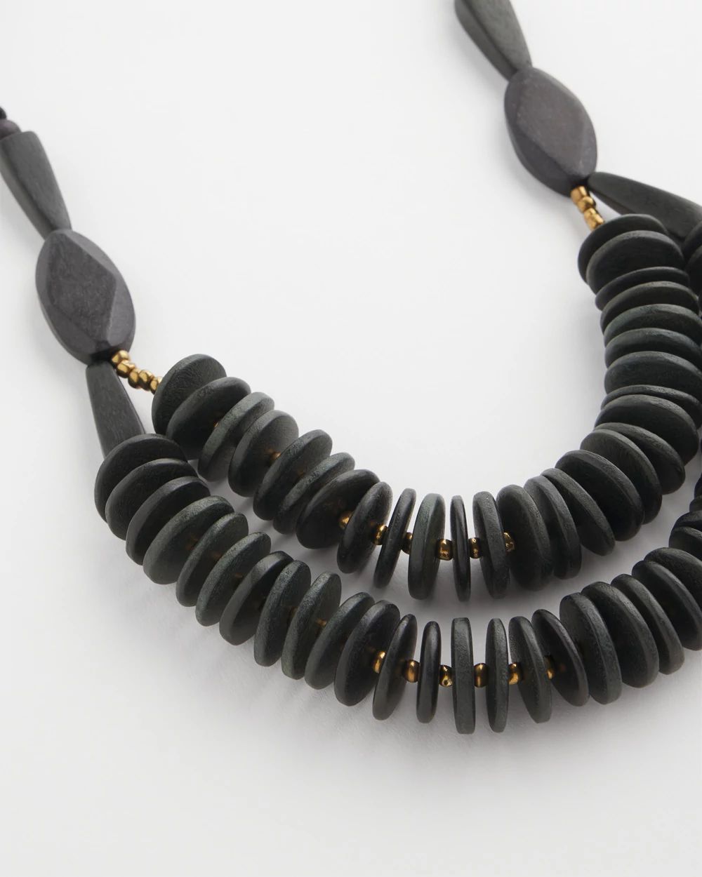 SYLCA® x Chico's Black Disk Bead Statement Necklace