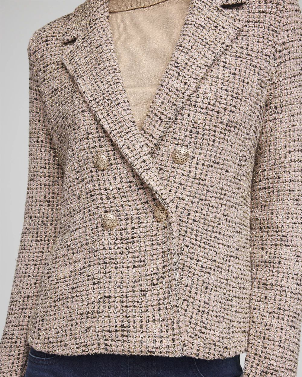 Double Breasted Tweed Blazer