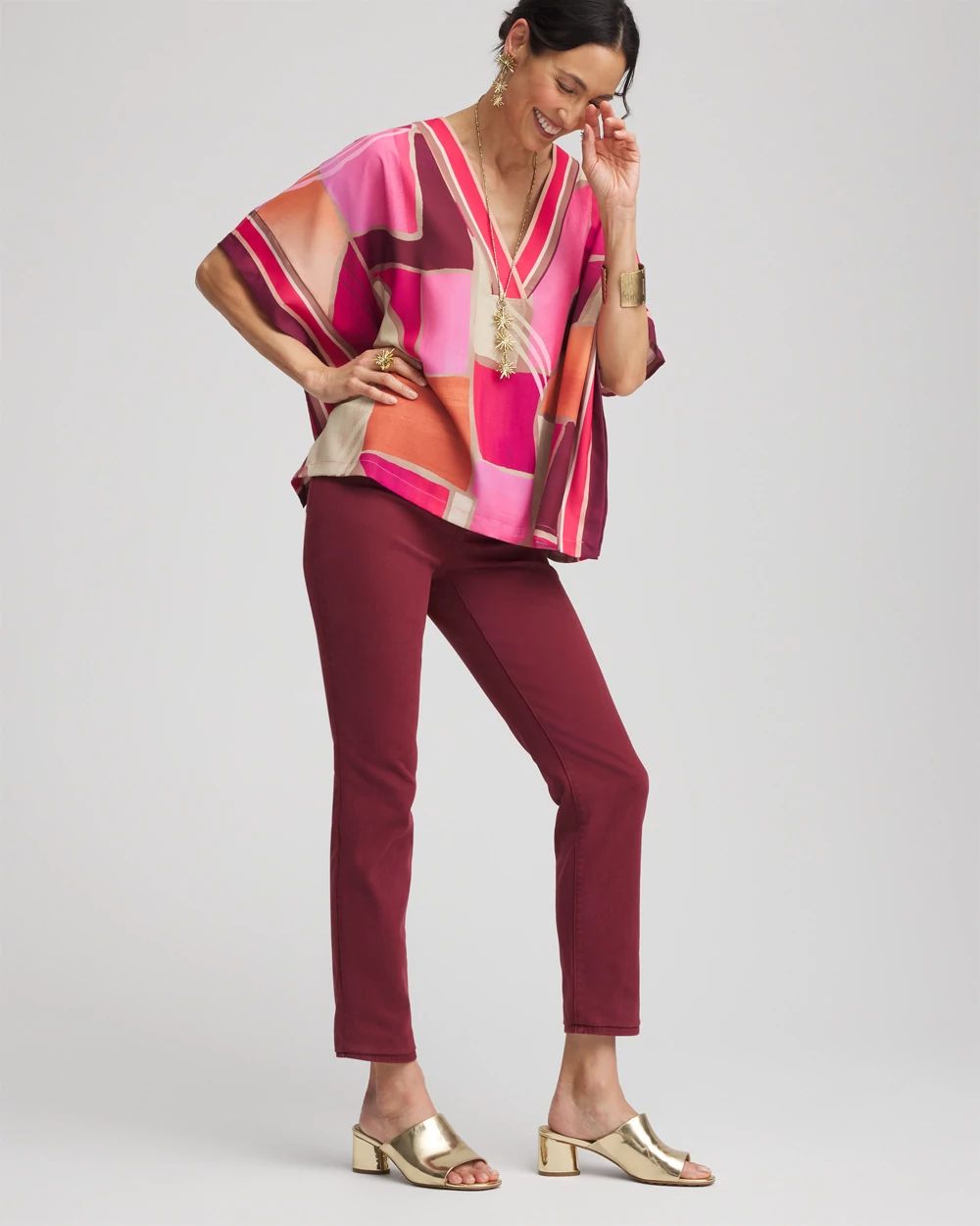 Denim Pull-On Ankle Jeggings