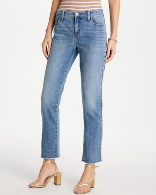 Girlfriend Roll Cuff Crop Jeans