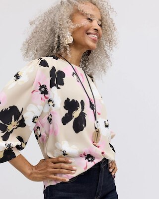 Satin Blossom Burst Top