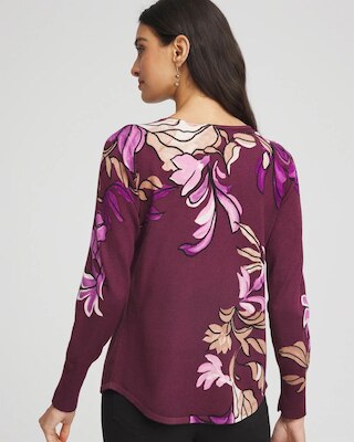 Ella V-Neck Artisanal Pullover Sweater click to view larger image.