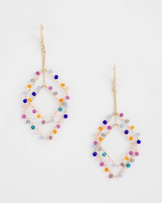 Diamond Shaped Linear Earrings