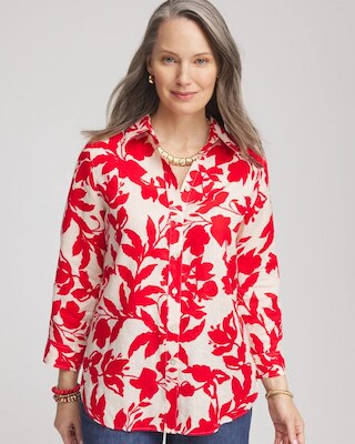 No Iron™ Floral Linen Shirt