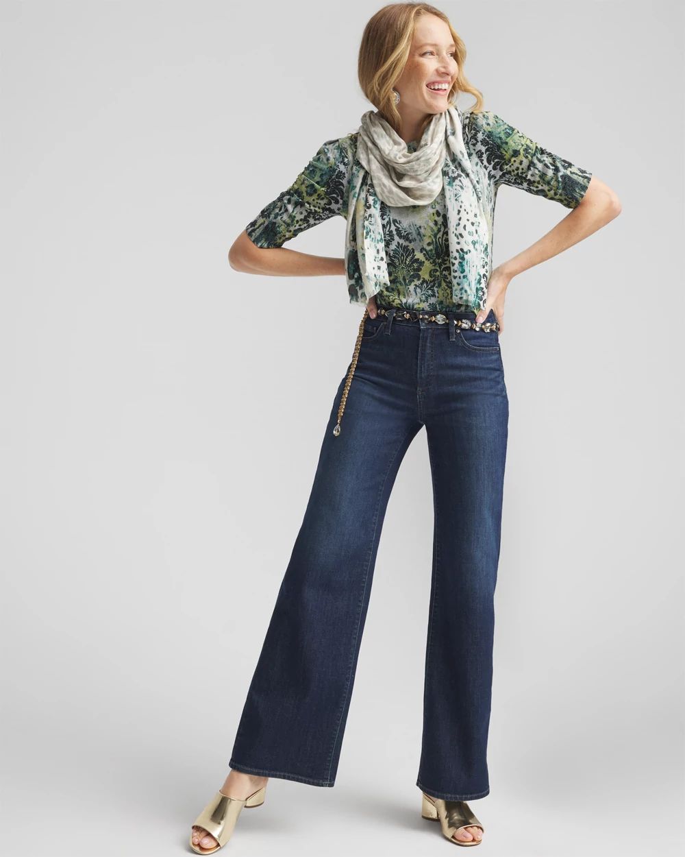 Animal Print Short-Sleeve Pullover Sweater