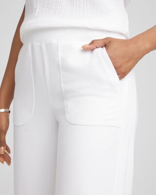 Zenergy® French Terry Gauze-Inset Cropped Pants click to view larger image.