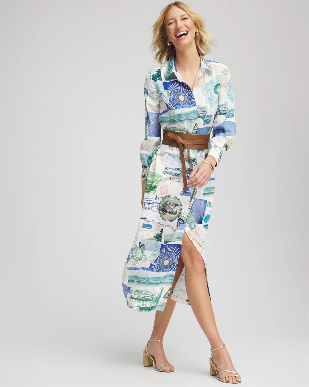 Port Call Maxi Shirtdress