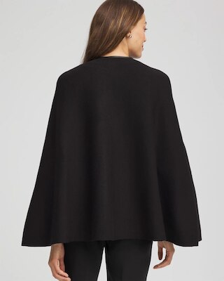 Faux Leather Trim Cape click to view larger image.