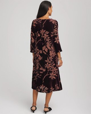 Burnout Velvet Midi Dress click to view larger image.