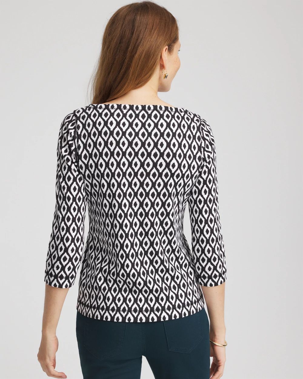 Pima 3/4 Sleeve Tee click to view larger image.