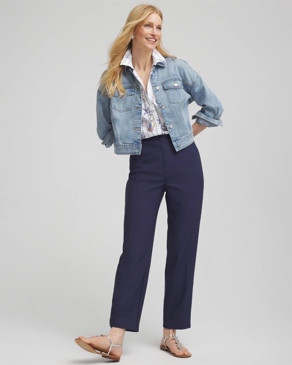 Fly Front Ankle Pants