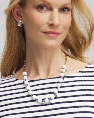 Convertible White Stone Necklace click to view larger image.