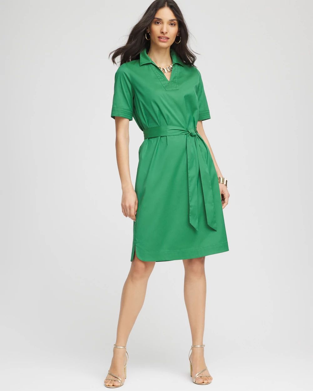 Shirttail Hem Popover Dress click to view larger image.