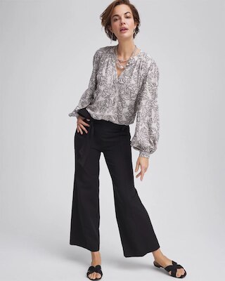 Belted Twill Utility Cropped Pants click to view larger image.