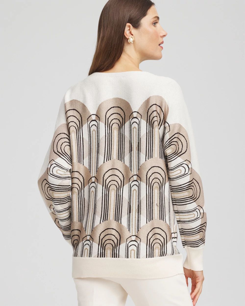 Art Deco Dolman Pullover Sweater click to view larger image.