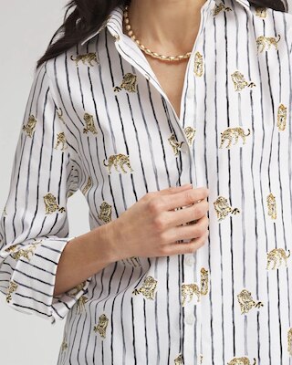 No Iron™ Leopard Graphic Shirt click to view larger image.