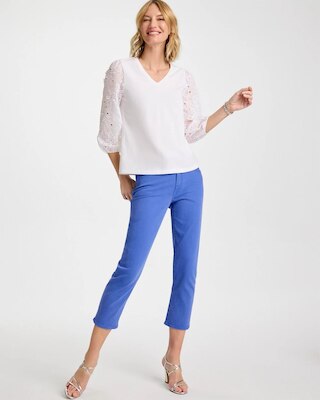 Girlfriend Slim Crop Jeans click to view larger image.