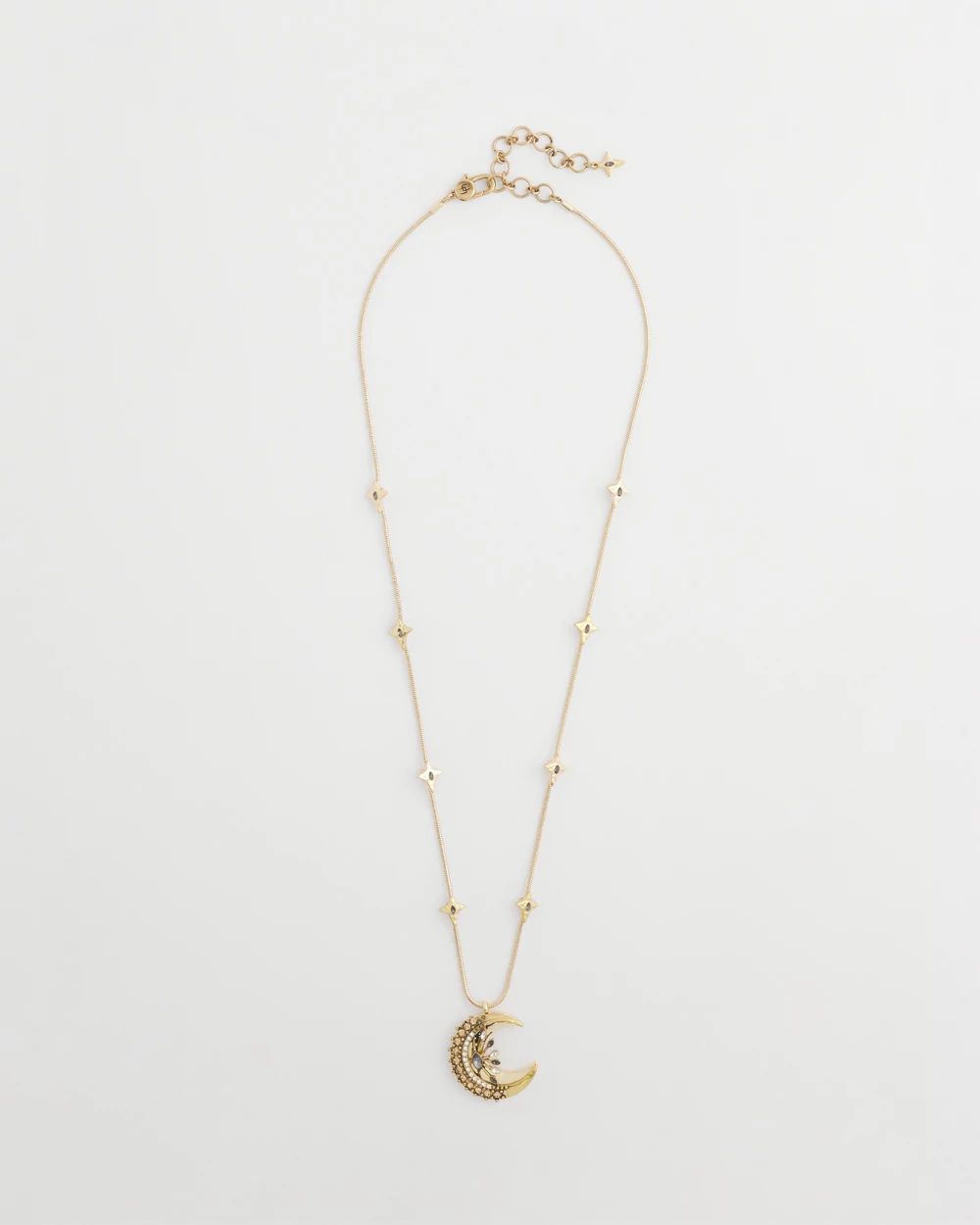 Gold Moon Pendant Necklace