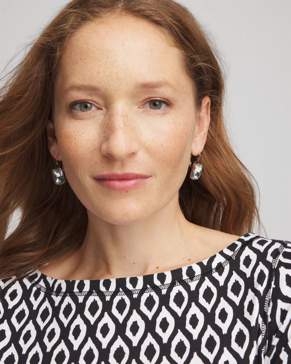 Iridescent Gem Drop Earrings