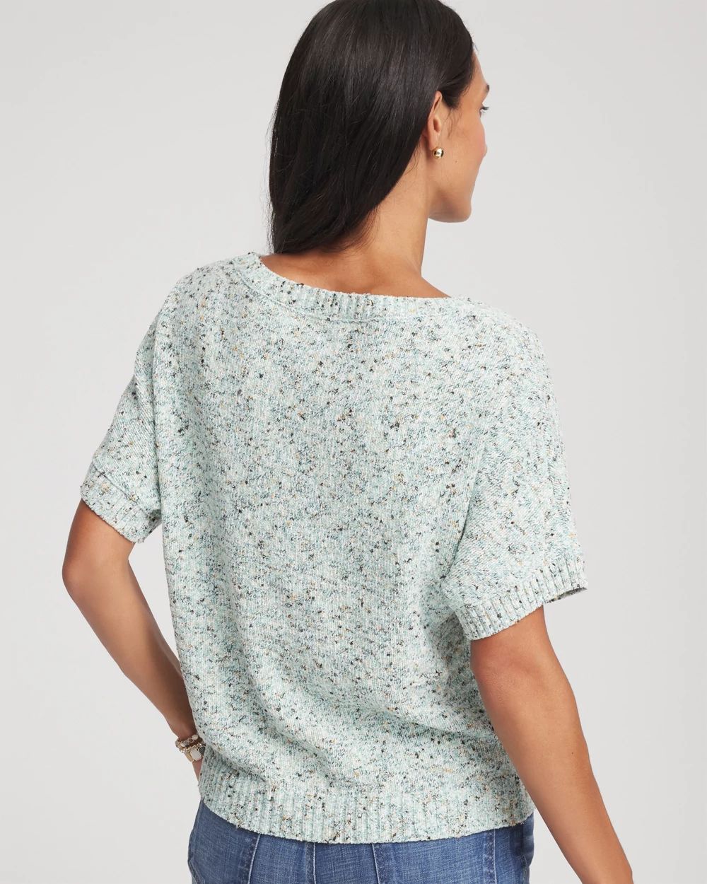 Textured Dolman Pullover Sweater click to view larger image.