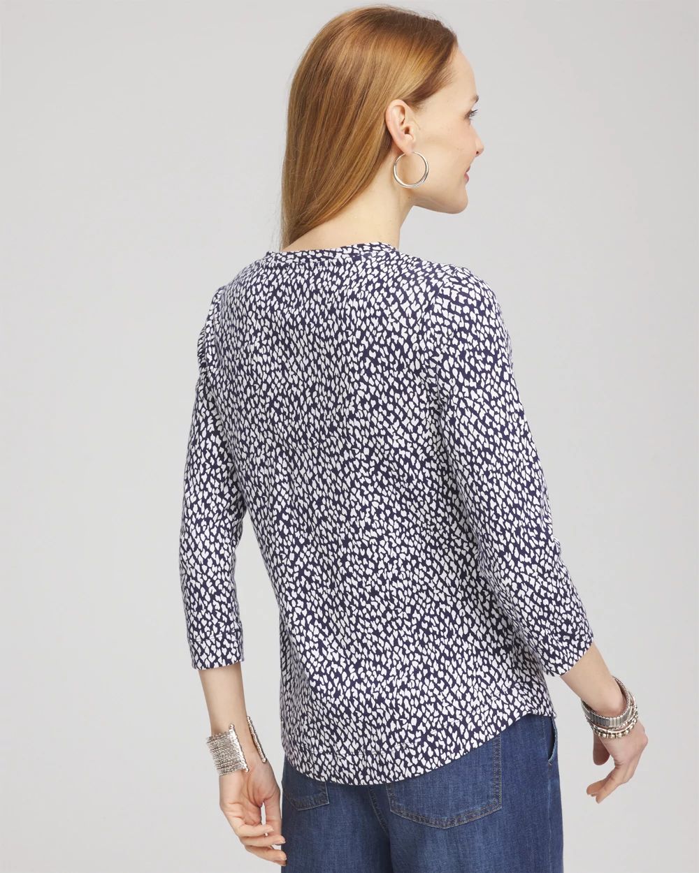 Dots Pima 3/4 Sleeve Everyday Tee click to view larger image.