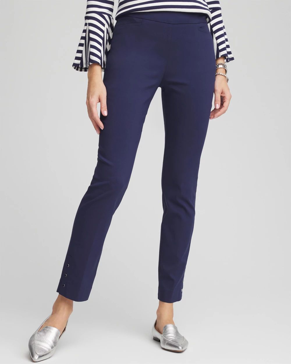 Brigitte™ Pull-On Slim Rivet Ankle Pants