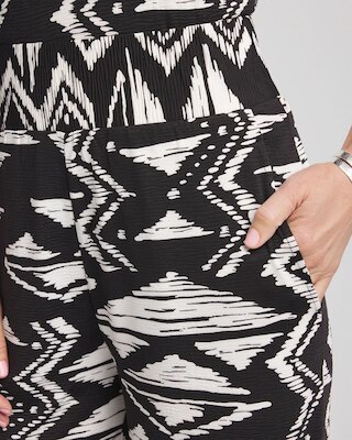 Travelers™ Crinkled Knit Wide-Leg Pants click to view larger image.