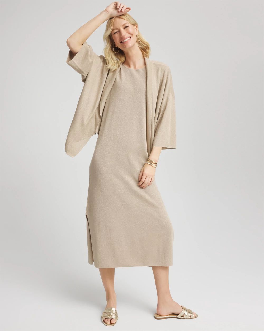 Travelers™ Collection Metallic Knit Cardigan