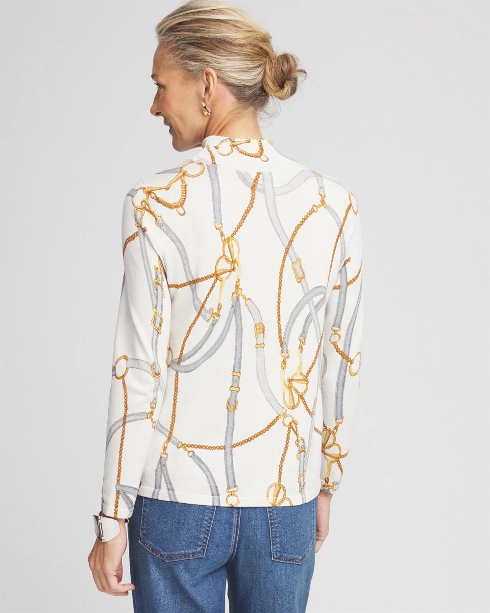 Shimmer Mockneck Pullover Sweater