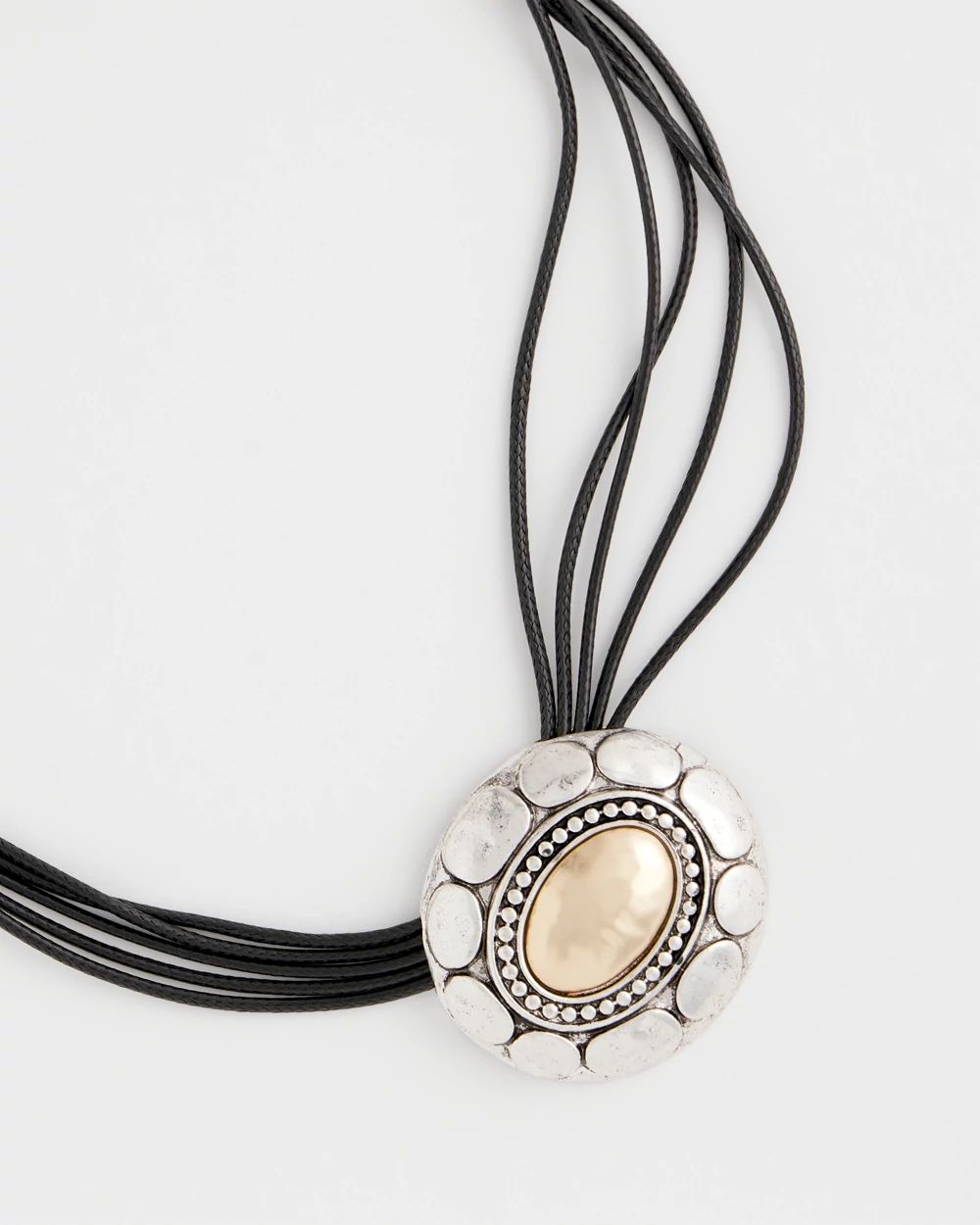 Mixed Metal Pendant Necklace