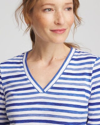 Slub 3/4 Sleeve Tee click to view larger image.