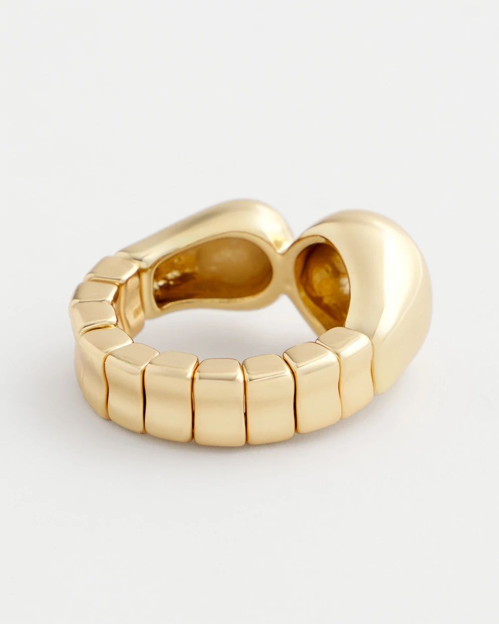 Gold Curvy Stretch Ring