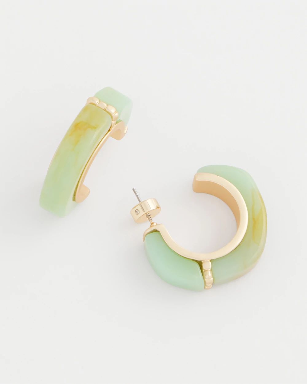 Aqua Tone Hoop Earrings