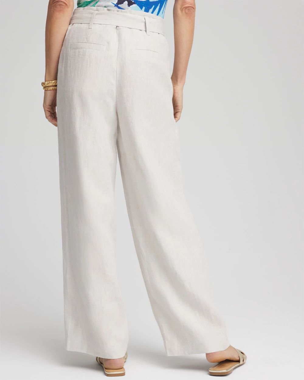 Hollywood Waist Belted Linen Pants