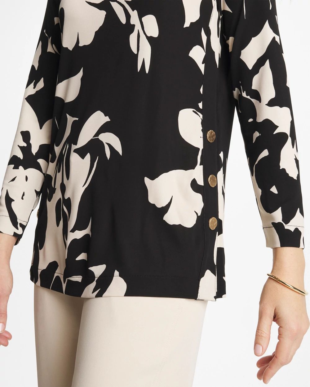 Blossom Matte Jersey Button Tunic